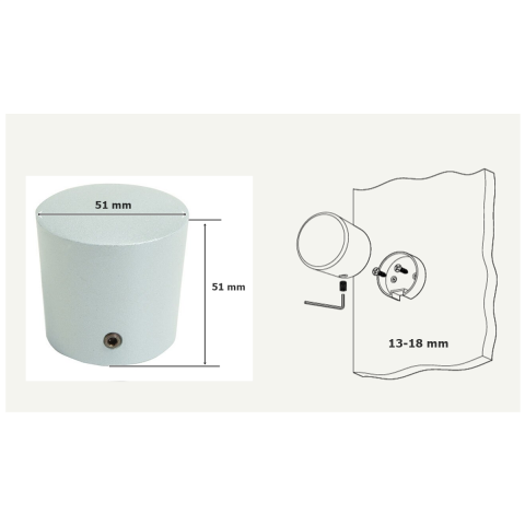 Tempo Islak Hacim Kabin Kapı Tokmağı Kulp 13-18 mm