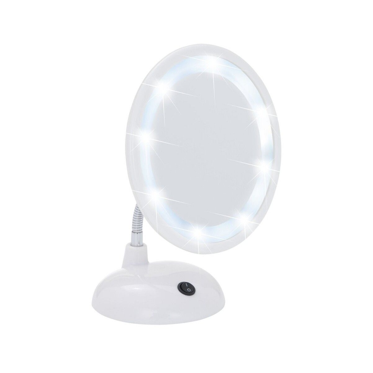 Wenko Ayaklı Masa Üstü Led Makyaj Aynası 3X Zoom Beyaz