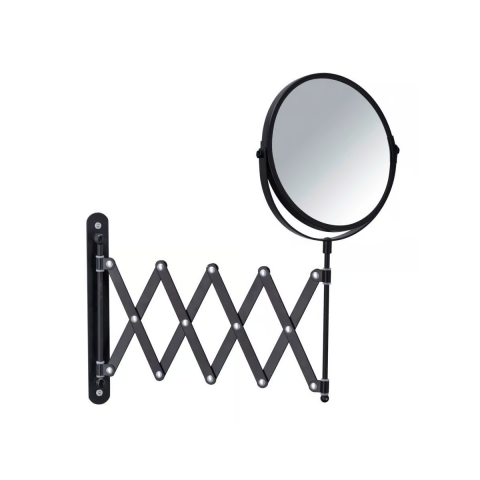 Wenko Mafsallı Ayarlanabilir Makyaj Aynası 3X Zoom Siyah