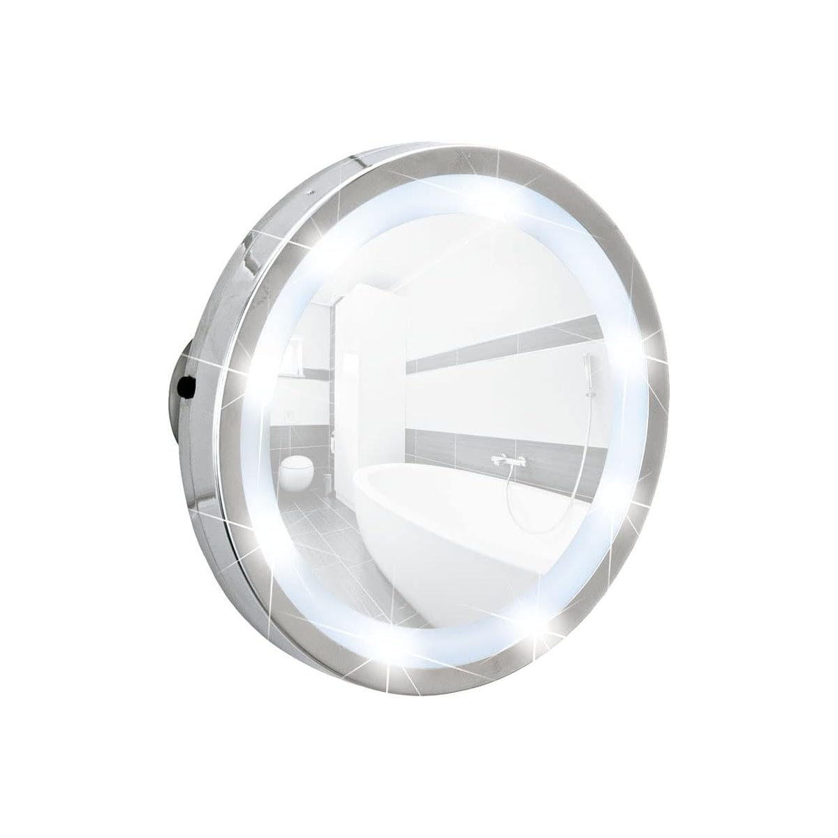 Wenko Ayaklı Vantuzlu Montaj Led Makyaj Aynası 3X Zoom Krom