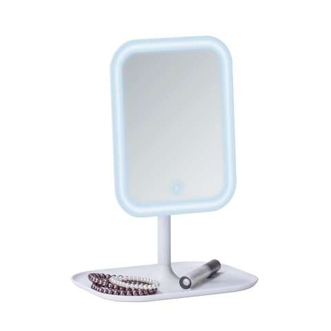 Wenko Ayaklı Masa Üstü Led Makyaj Aynası Beyaz