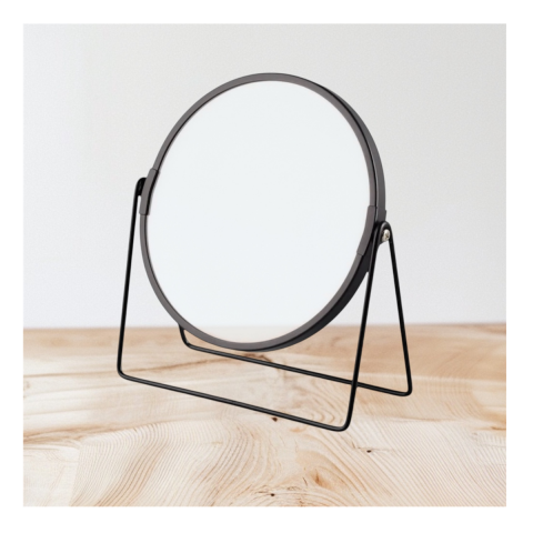 Wenko Masa Üstü Kozmetik Makyaj Aynası 2X Zoom Siyah