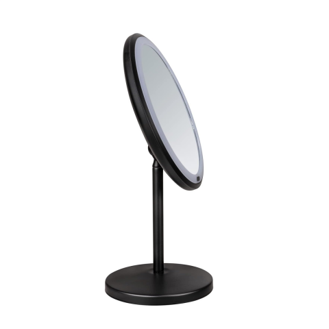 Wenko Ayaklı Masa Üstü Led Makyaj Aynası 5X Zoom Siyah