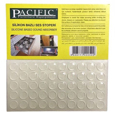 Pacific Silikon Bazlı Ses Kesici Stoper Şeffaf Çap:10 mm