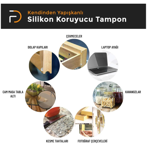 Pacific Silikon Bazlı Ses Kesici Stoper Şeffaf Çap:10 mm