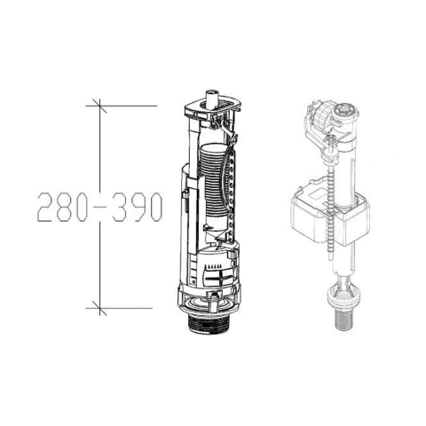 Tema Siamp 49-101 Çift Kademeli Basmalı Klozet İç Takımı