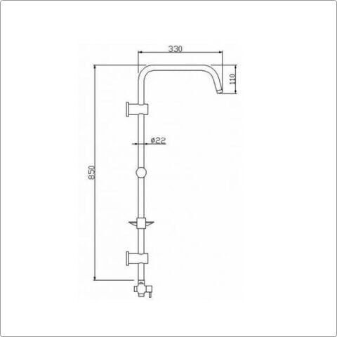 Tema Banyo Rain Pratik Quadro Tepe Duş Takımı Seti 53240 Krom