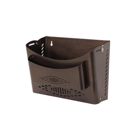 Akşan Metal Apartman Site Gazetelik İlan Posta Kutusu Kahverengi