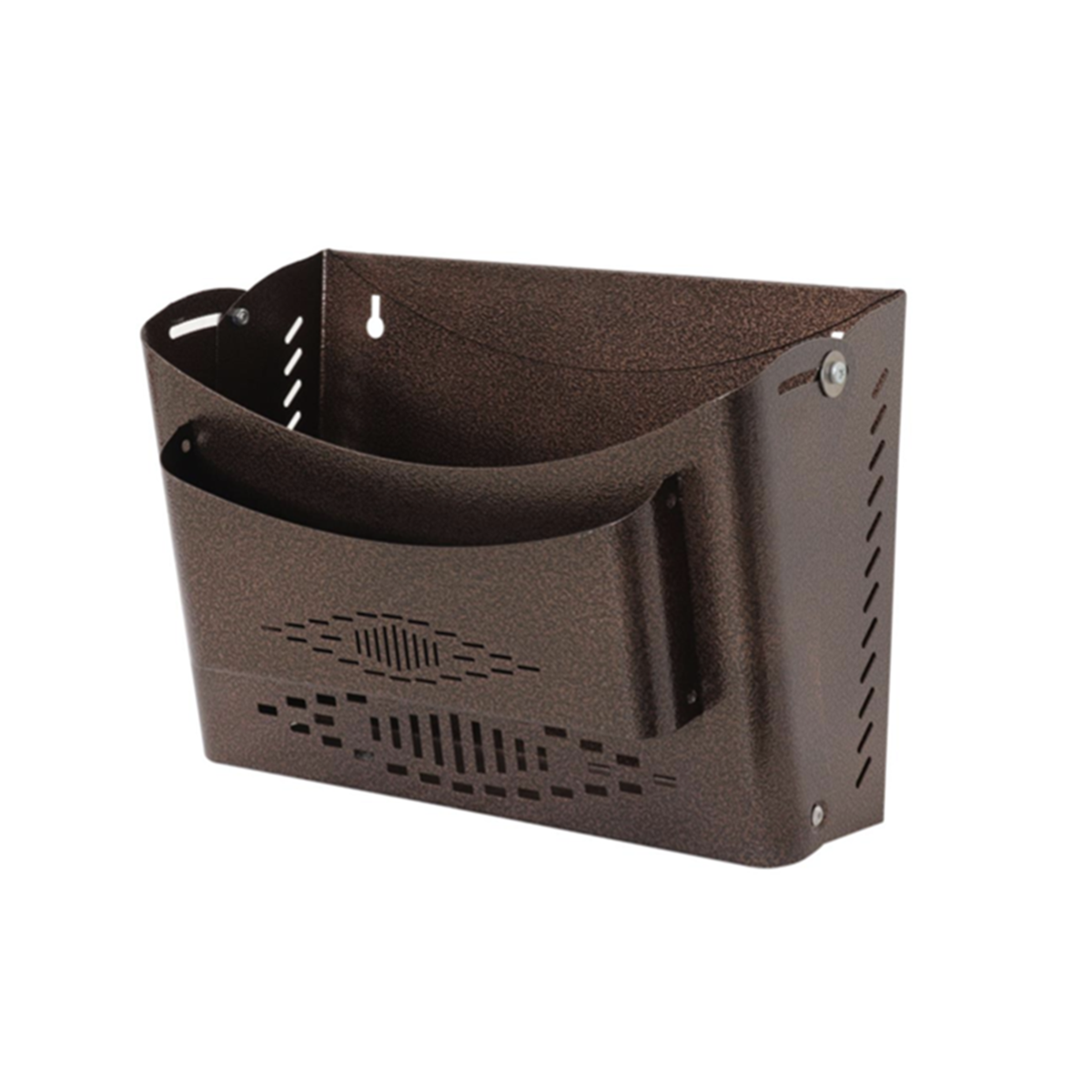 Akşan Metal Apartman Site Gazetelik İlan Posta Kutusu Kahverengi