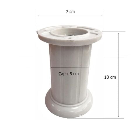 Safir Plastik Ayak Mobilya Koltuk Ayağı Mavi 10 cm