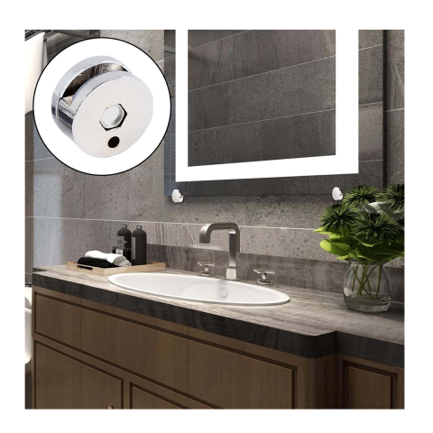 4 Adet Osena Lüx Ayna Tutucu Ortadan Metal Krom Kod : 4111