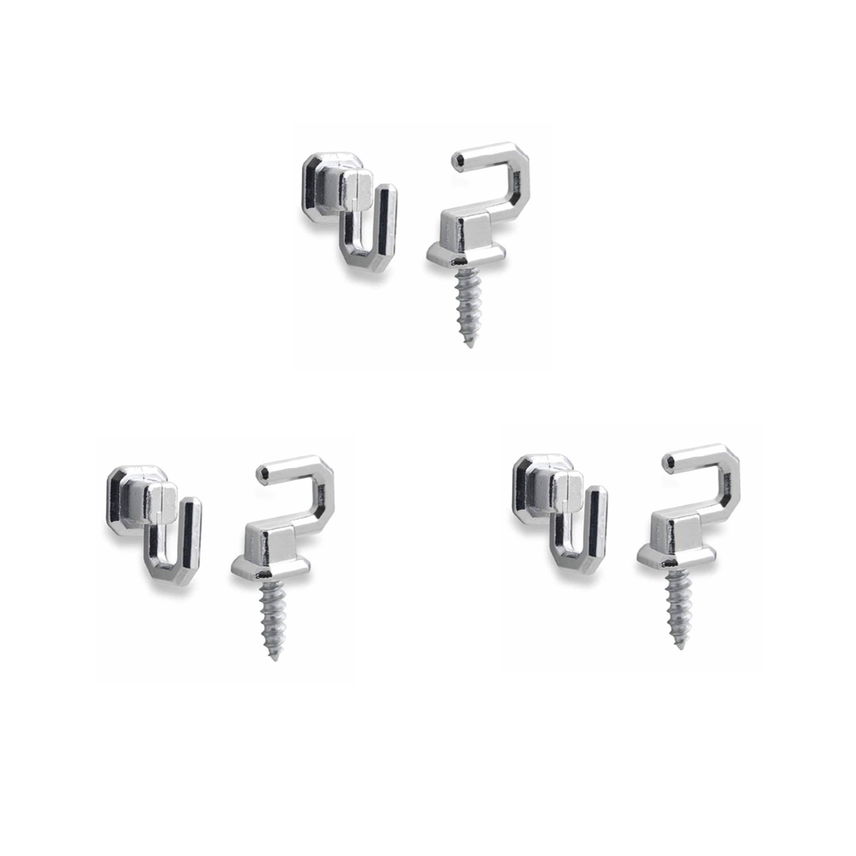 6 Adet Osena Anahtar Askısı Kanca Metal Krom Kod: 4147