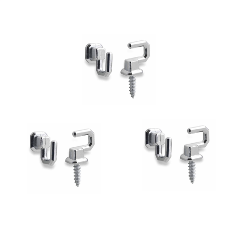 6 Adet Osena Anahtar Askısı Kanca Metal Krom Kod: 4147