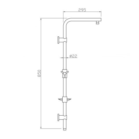 Tema Rain Hill Tetra Sürgülü Banyo Duş Takımı Seti Paslanmaz Boru