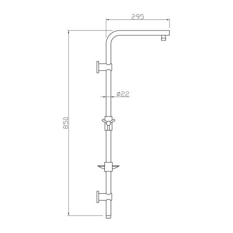 Tema Banyo Rain Hill Tetra Tepe Duş Takımı Seti 53136 Krom