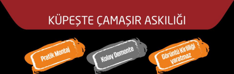 Balkon Çamaşır Kurutma Askısı Dikdörtgen Küpeşte 60*25 Bronz