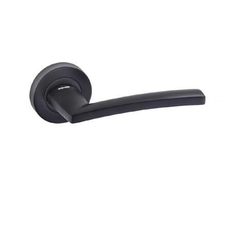 Doğanlar Rodos Lüx Rozetli Kapı Kolu Mat Siyah Wc