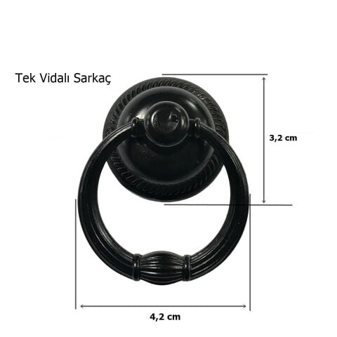 Nobel Halka Sarkaç Tekli Mobilya Kulp Siyah