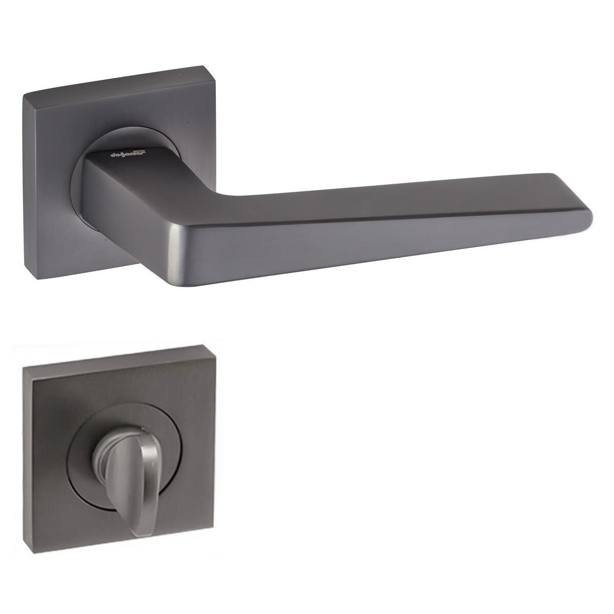 Doğanlar Penta Kare Rozetli Wc Kapı Kolu Antrasit