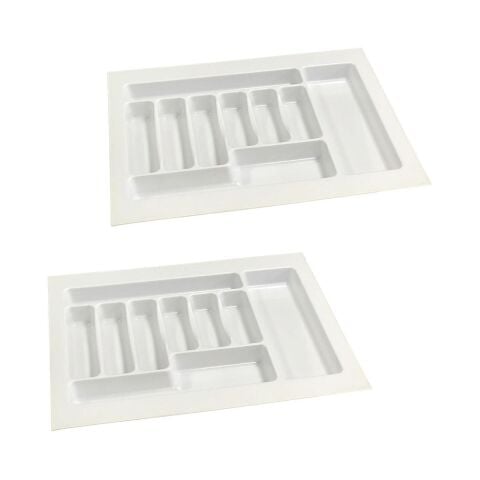 2 Adet Çekmece İçi Kaşıklık 62 x 49 cm Beyaz Mutfak Çekmece Düzenleyici