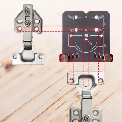 Pratikmen Menteşe Yeri Açma Aparatı + Ayarlanabilir Delme Pancı