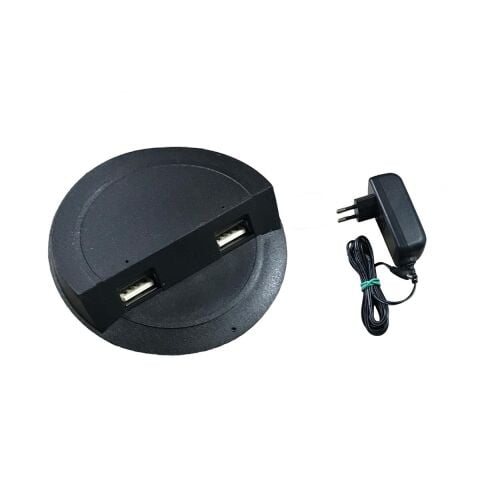 Çalışma Masası için Masa Üstü Usb Şarj Cihazı Siyah Adaptör Dahil