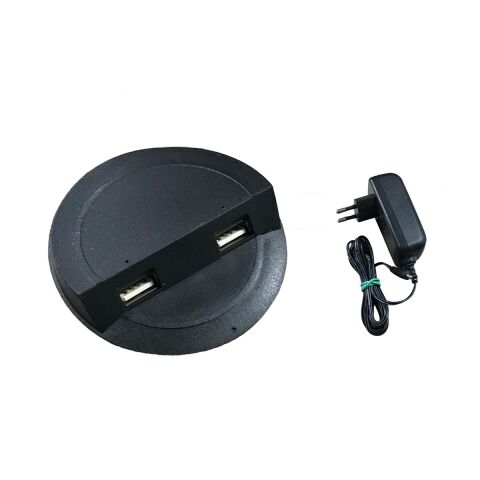 Çalışma Masası için Masa Üstü Usb Şarj Cihazı Siyah Adaptör Dahil