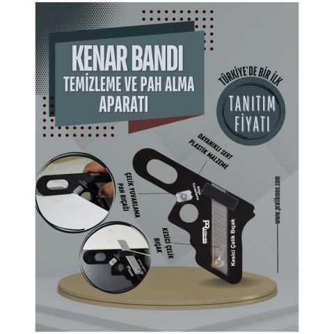 Pratikmen Kenar Bandı Temizleme ve Pah Alma Aparatı