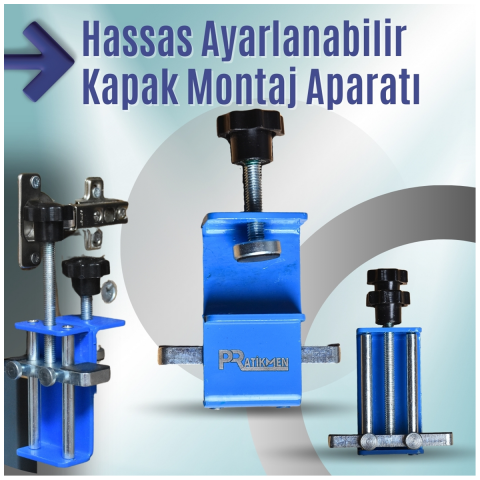 Pratikmen Hassas Ayarlanabilir Kapak Montaj Aparatı Metal