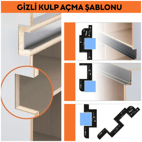 Pratikmen Gizli Kulp Açma Şablonu Metal