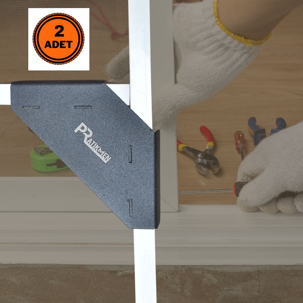 Pratikmen Dolap Montaj Köşe Bağlantı ve Gönye Aparatı 2 Adet