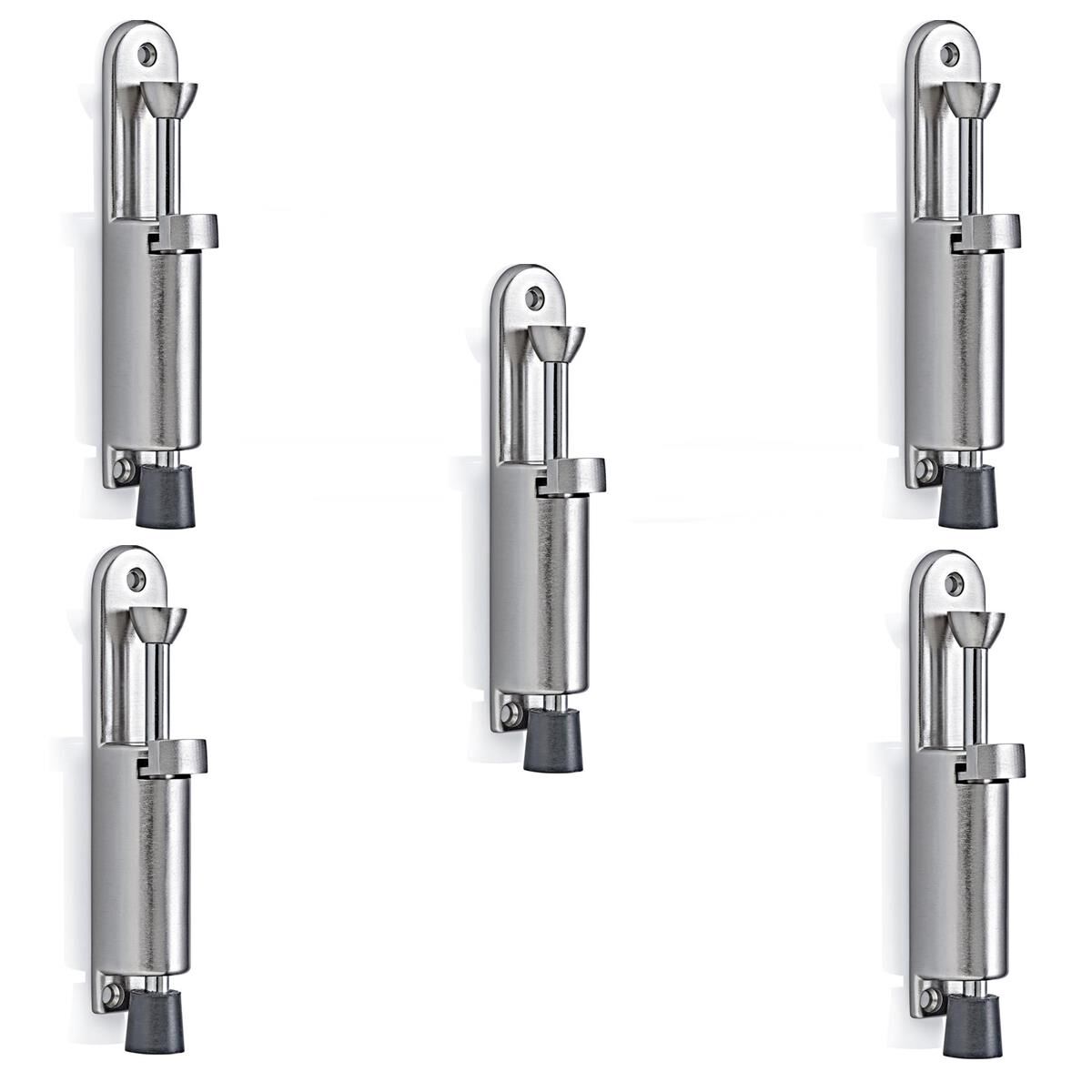 5 Adet Kapıya Monte Basmalı Yaylı Kapı Stoperi Tampon Kapı Tutucu İnox