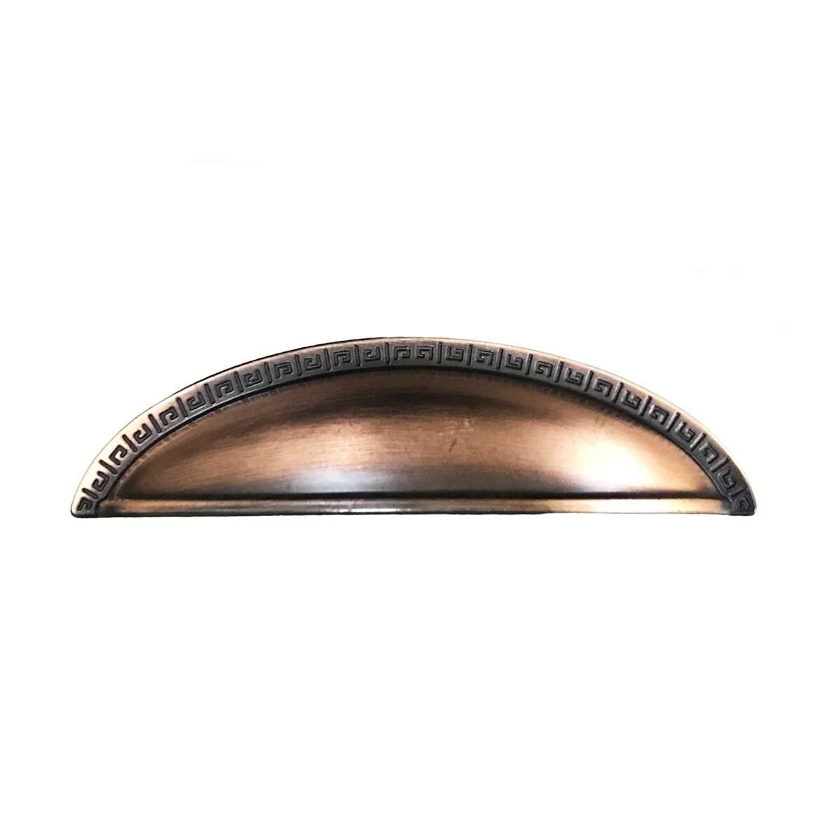 Tas Çanak Mobilya Dolap Kulp Desenli 96 mm Antik Bakır