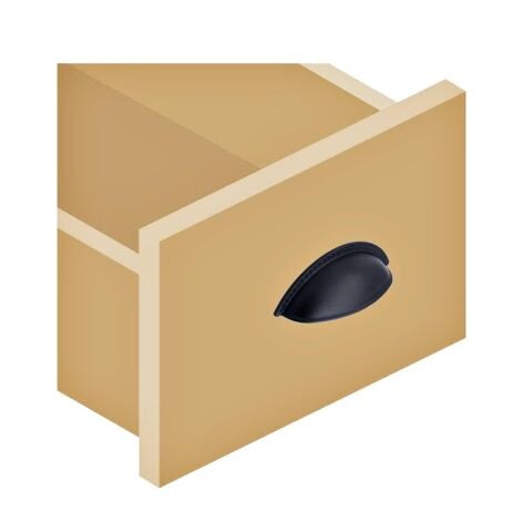 Tas Çanak Mobilya Dolap Kulp Desenli 96 mm Mat Siyah