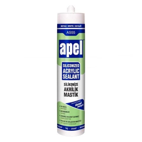 Apel Silikonize Akrilik Mastik 500 Gr Beyaz