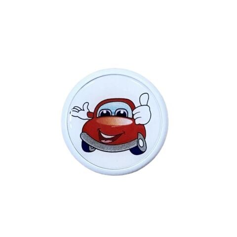Çocuk Odası Mobilya Kulp Tekli Düğme Çap 55 mm Araba