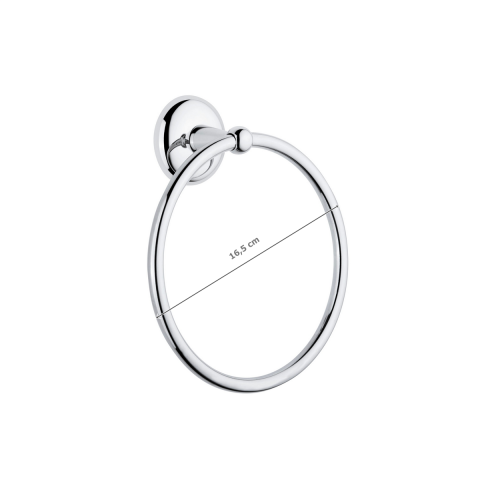 Tema Minimal Banyo Yuvarlak Havluluk Havlu Askısı Krom