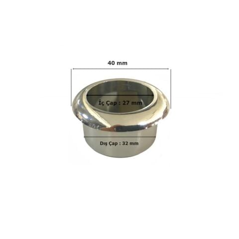 3 Adet Doğalgaz Flex için Mermer Üstü Delik Tıpası Yüzük Krom