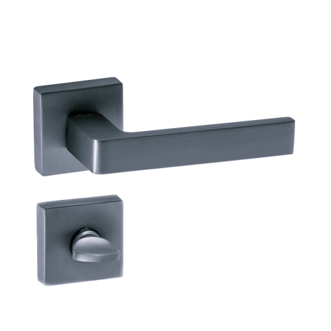 Hira Konak Safari Kare Rozetli Kapı Kolu Antrasit ( Füme ) Wc