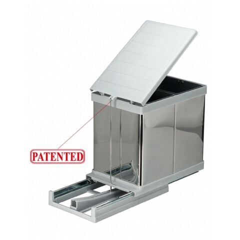 Pelikan 21750 Dolap içi Çöp Kovası Raylı Paslanmaz Krom 12 LT