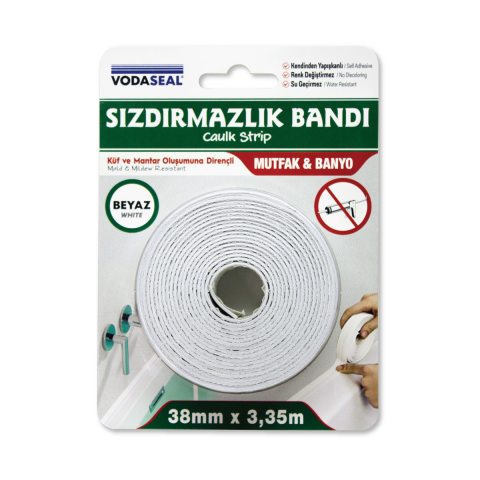 Vodaseal Nano Sızdırmazlık Bantı Bandı 38 mm x 3,35 mt Beyaz