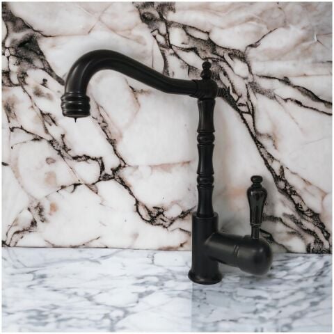 Venezia Retro Serisi Siyah Mutfak Evye Bataryası