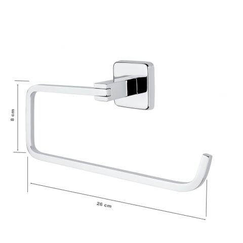 Tema Lüx Kare Plus Banyo Mutfak Kağıt Havluluk Krom