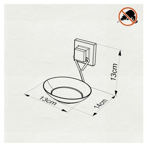 Tekno Tel EF-266 Yapışkanlı Sabunluk Krom