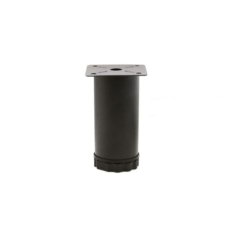 Mobilya Ayağı Metal 6 cm Alttan Ayarlı 42 mm Mat Siyah Ayak