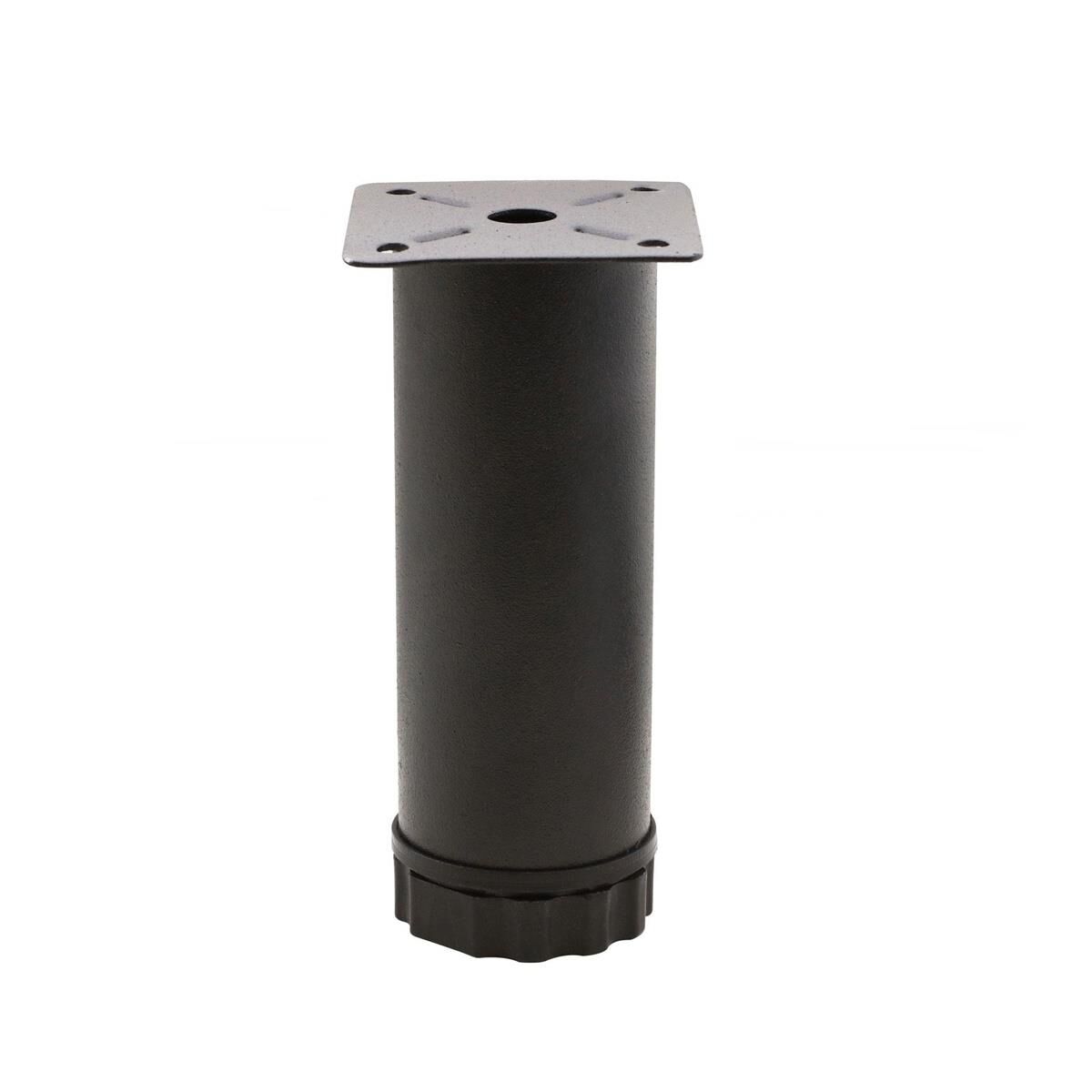 Mobilya Ayağı Metal 12 cm Alttan Ayarlı 42 mm Mat Siyah Ayak