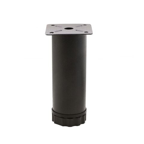 Mobilya Ayağı Metal 12 cm Alttan Ayarlı 42 mm Mat Siyah Ayak