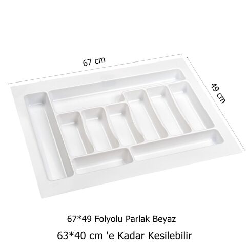 Çekmece İçi Kaşıklık 67 x 49 cm Beyaz Mutfak Çekmece Düzenleyici