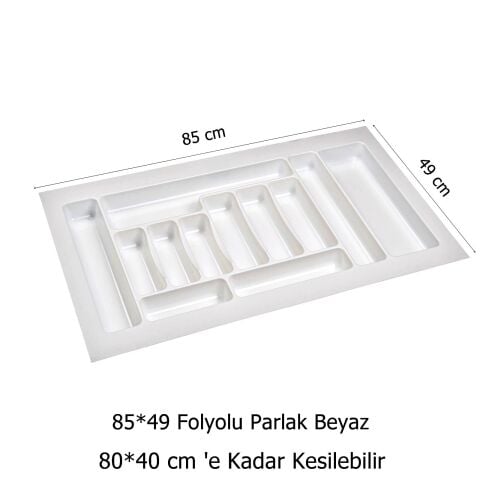 Çekmece İçi Kaşıklık 85 x 49 cm Beyaz Mutfak Çekmece Düzenleyici