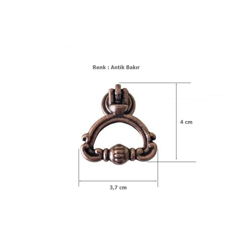 Çanta Sarkaç Tek Vidalı Eskitme Antik Bakır Düğme Mobilya Kulp